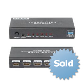 HDMI 1.4 розгалужувач 1x4 з EDID 1080P 3D