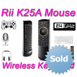 Бездротова клавіатура, Fly/Air Mouse та інфрачервоний пульт Riitek Rii K25A РТ-MWK25A 2,4 ГГц, аудіо чат, для TV Box, ПК, Ігр, чорний