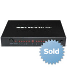 Декодер HDMI True Matrix 4x2 Switcher,  4 input, 2 output + Audio, DTS-HD, Dolby-AC3