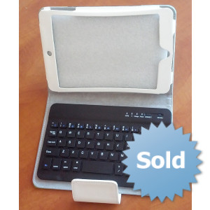 Шкіряний Чохол В Смужку Color Black / White / Turquoise / Green Nice Looking With Detachable Wireless Bluetooth Keyboard For Ipad Mini