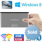 VENSMILE® iPC002 Intel Mini PC Compute Стик Atom BayTrail CR Z3735F Четырехъядерный процессор (4C / 4T) OS SoC Поддержка ЦП Windows Pocket Mini компьютер с памятью 2G EMMC 32G Bluetooth 4.0 Встроенная батарея 2.4G / 5G Dual Band WiFi