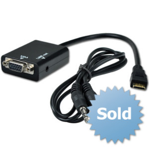 Converter cable HDMI -> VGA Full HD audio kabel 3,5mm