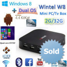 TV Box Смарт Mini PC CX-W8 Wintel Atom Z3735F Windows 8.1 і Android 4.4 Dual OS 2Гб/32Гб