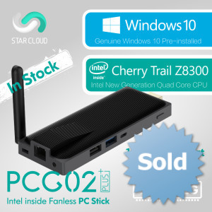 Безвентиляторний MeLE PCG02 Plus з LAN Quad Core Міні ПК Genuine Windows 10 Z8300 2Гб DDR3 32Гб eMMC BT 4.0 HDMI WiFi